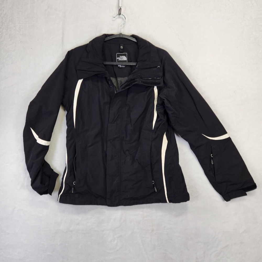 The North Face Womens Windbreaker Jacket S/P Black Lightweight‎ Zip Shell